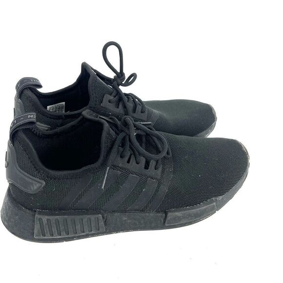 Adidas Shoes Size 8 Mens NMD R1 Triple Black Running Boost Knit Primeblue Runner - Picture 1 of 7